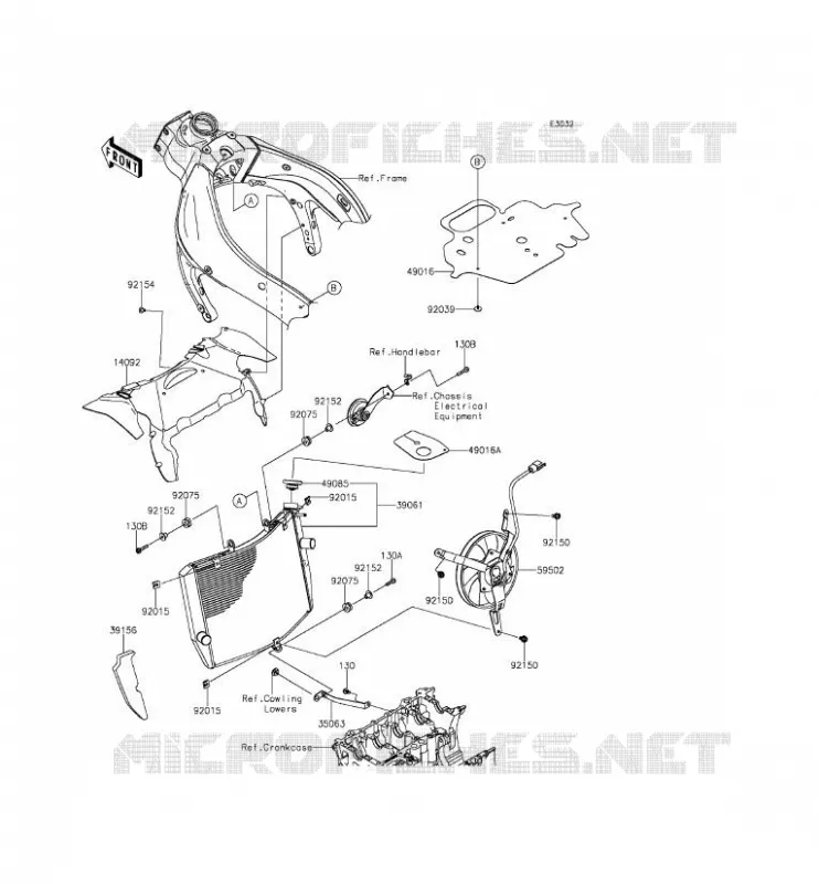 RADIATOR Kawasaki MOTOS 600 2015 NINJA ZX-6R  ZX600RFF