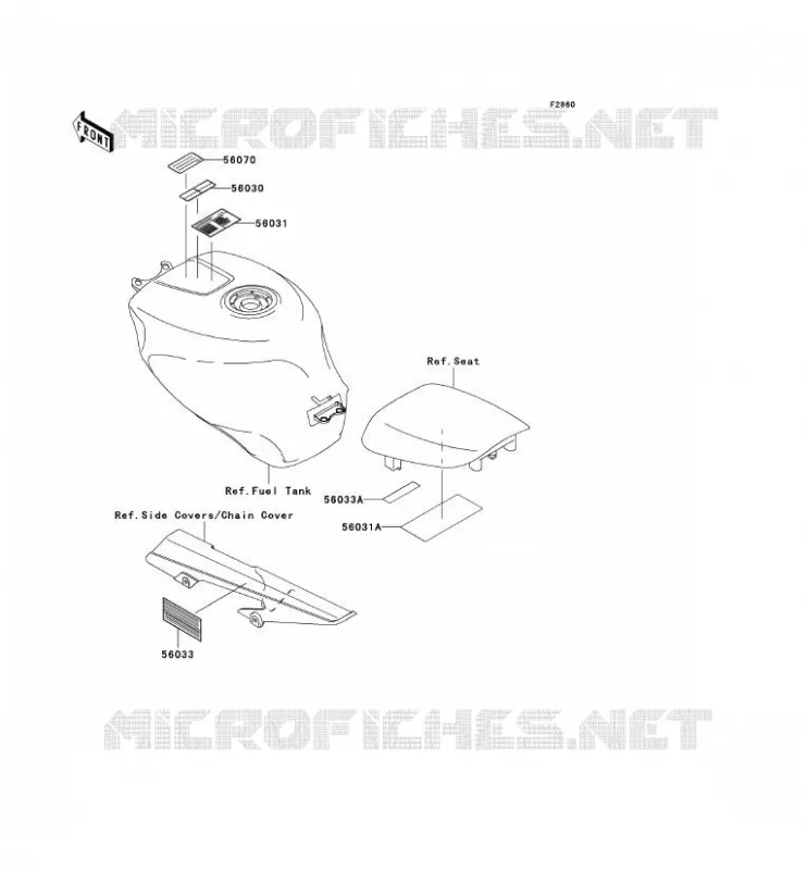 LABELS Kawasaki MOTOS 636 2002 NINJA ZX-6R  ZX636-A1H