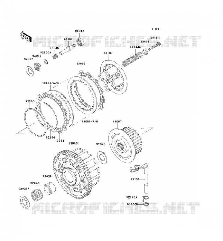 CLUTCH Kawasaki MOTOS 636 2002 NINJA ZX-6R  ZX636-A1H