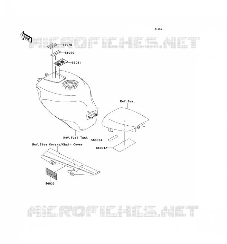 LABELS Kawasaki MOTOS 636 2002 NINJA ZX-6R  ZX636-A1H