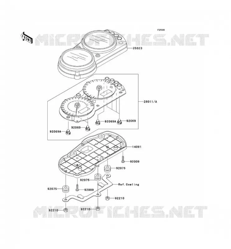 METERS Kawasaki MOTOS 636 2002 NINJA ZX-6R  ZX636-A1P