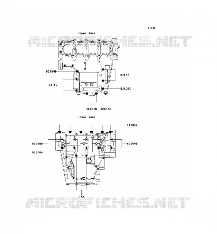 CRANKCASE BOLT Kawasaki MOTOS 636 2002 NINJA ZX-6R  ZX636-A1P