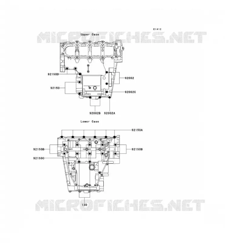 CRANKCASE BOLT Kawasaki MOTOS 636 2002 NINJA ZX-6R  ZX636-A1P