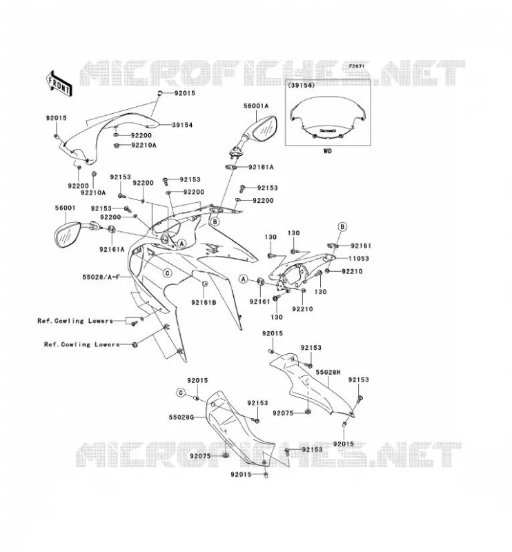 COWLING Kawasaki MOTOS 636 2003 NINJA ZX-6R  ZX636-B1