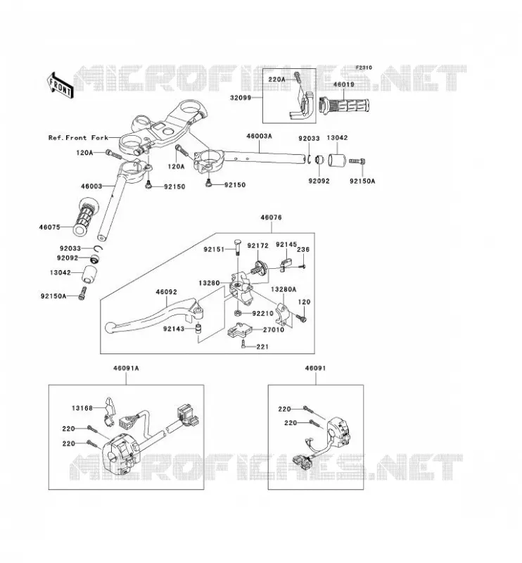 HANDLEBAR Kawasaki MOTOS 636 2003 NINJA ZX-6R  ZX636-B1