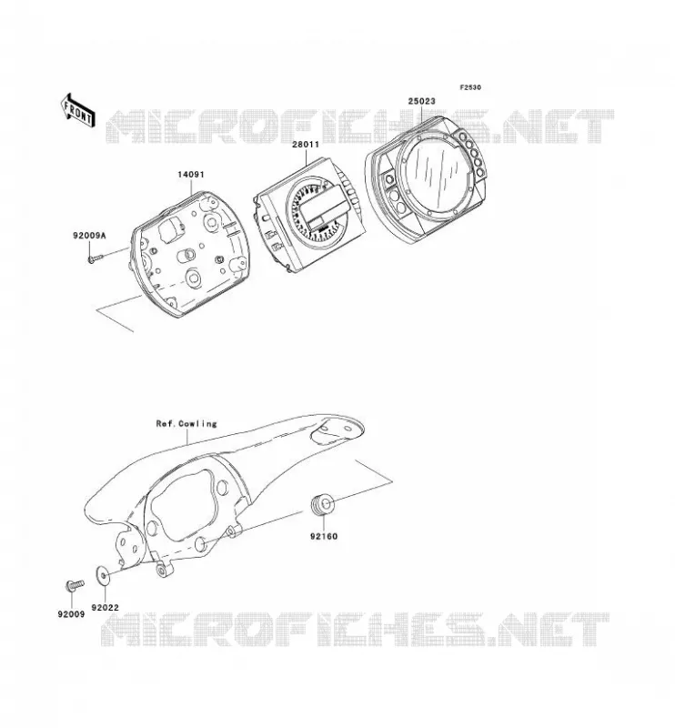 METERS Kawasaki MOTOS 636 2003 NINJA ZX-6R  ZX636-B1