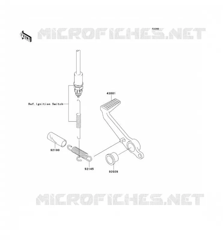BRAKE PEDAL - TORK LINK Kawasaki MOTOS 636 2003 NINJA ZX-6R  ZX636-B1