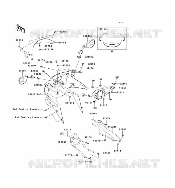 COWLING Kawasaki MOTOS 636 2003 NINJA ZX-6R  ZX636-B1