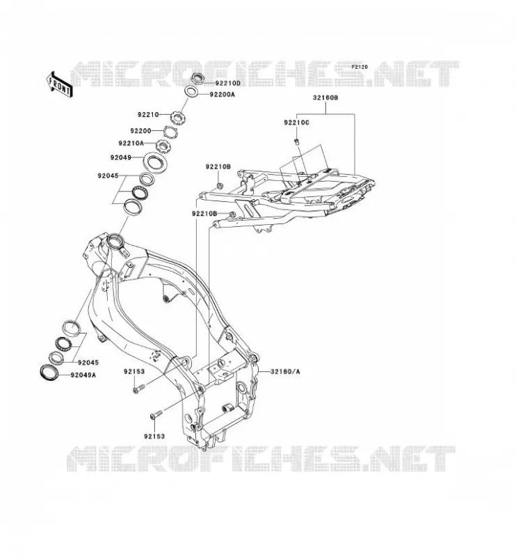 CHASSIS Kawasaki MOTOS 636 2003 NINJA ZX-6R  ZX636-B1H