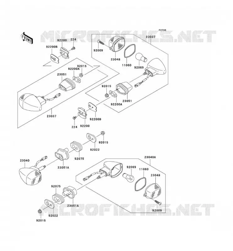 INDICATORS Kawasaki MOTOS 636 2003 NINJA ZX-6R  ZX636-B1H