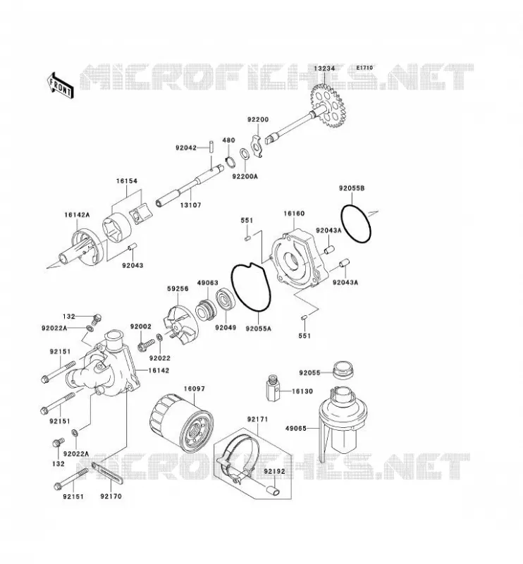 OIL PUMP Kawasaki MOTOS 636 2003 NINJA ZX-6R  ZX636-B1H