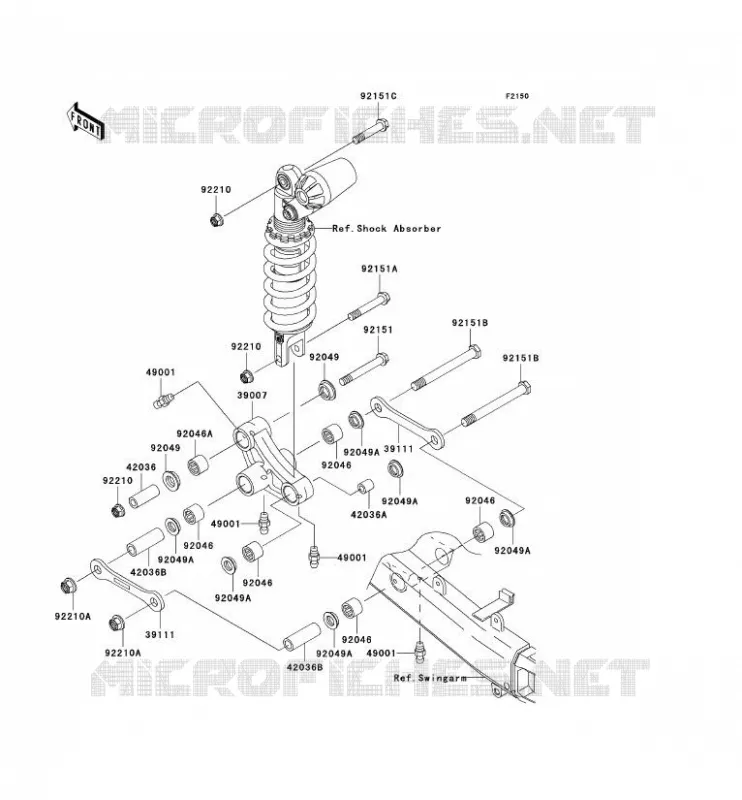 SUSPENSION Kawasaki MOTOS 636 2003 NINJA ZX-6R  ZX636-B1H