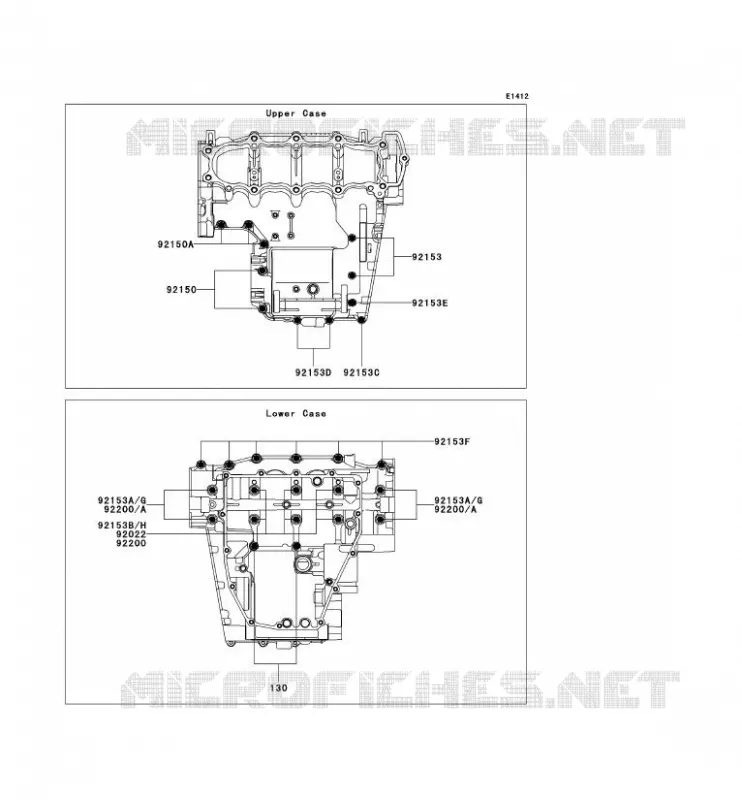 CRANKCASE BOLT Kawasaki MOTOS 636 2003 NINJA ZX-6R  ZX636-B1H