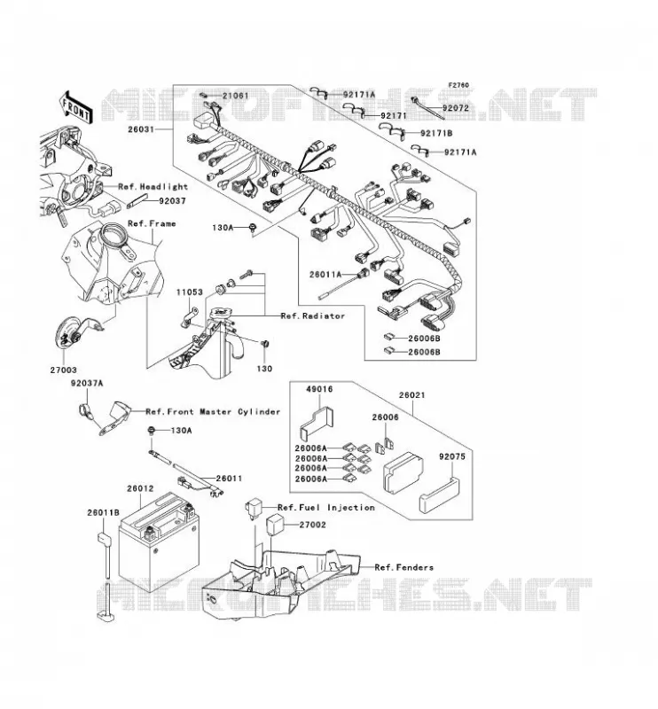 CHASSIS ELECTRICAL EQUIPMENT Kawasaki MOTOS 636 2004 NINJA ZX-6R  ZX636-B2