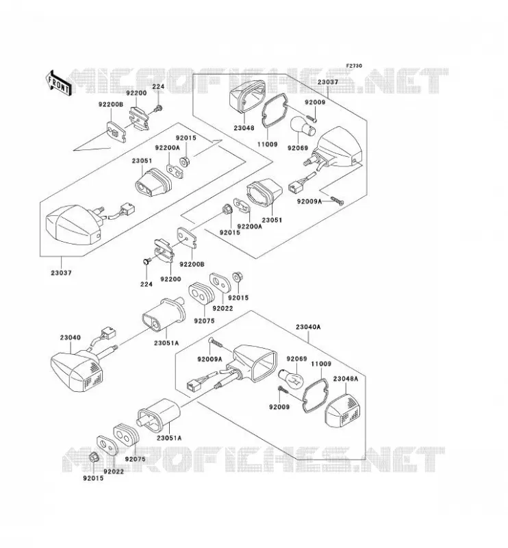 INDICATORS Kawasaki MOTOS 636 2004 NINJA ZX-6R  ZX636-B2