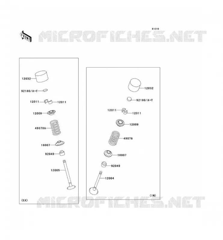 VALVE Kawasaki MOTOS 636 2004 NINJA ZX-6R  ZX636-B2