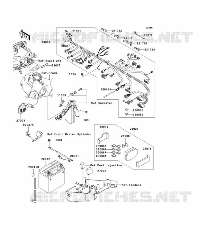 CHASSIS ELECTRICAL EQUIPMENT Kawasaki MOTOS 636 2004 NINJA ZX-6R  ZX636-B2