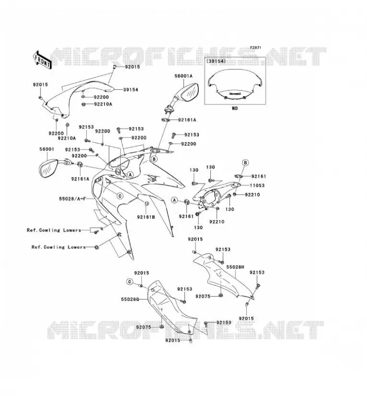 COWLING Kawasaki MOTOS 636 2004 NINJA ZX-6R  ZX636-B2
