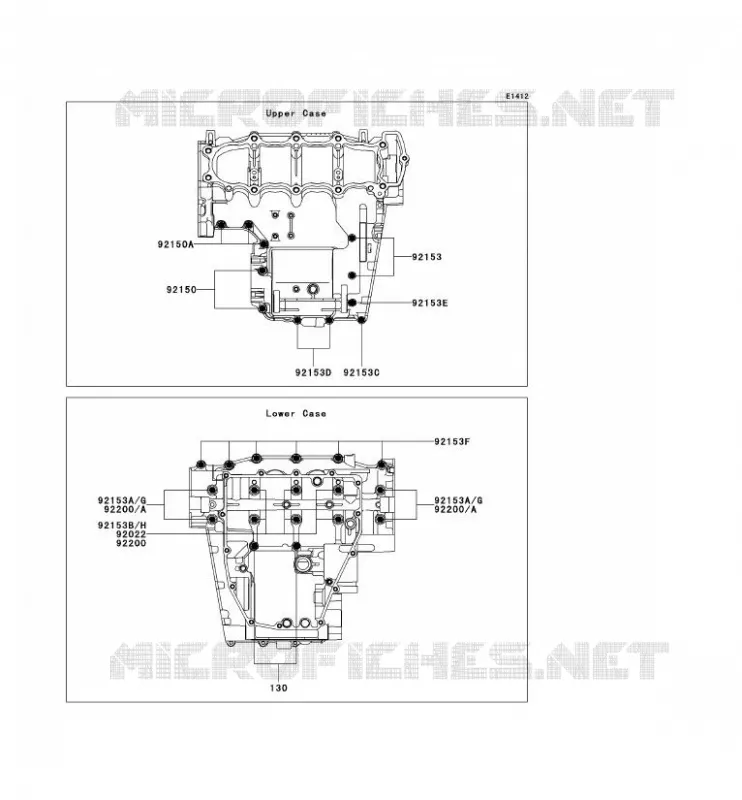 CRANKCASE BOLT Kawasaki MOTOS 636 2004 NINJA ZX-6R  ZX636-B2
