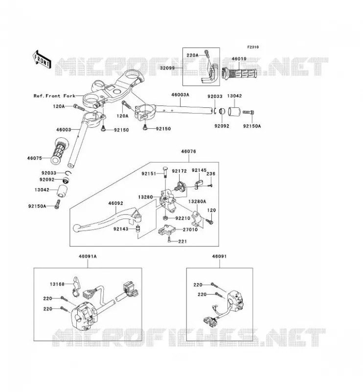 HANDLEBAR Kawasaki MOTOS 636 2004 NINJA ZX-6R  ZX636-B2