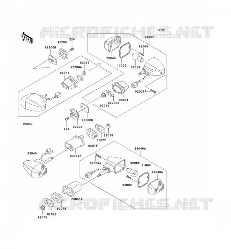 INDICATORS Kawasaki MOTOS 636 2004 NINJA ZX-6R  ZX636-B2
