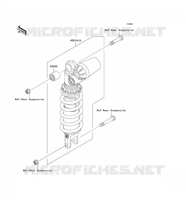 SUSPENSION - SHOCK ABSORBER Kawasaki MOTOS 636 2004 NINJA ZX-6R  ZX636-B2