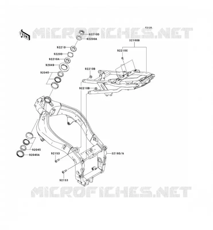 CHASSIS Kawasaki MOTOS 636 2004 NINJA ZX-6R  ZX636-B2H