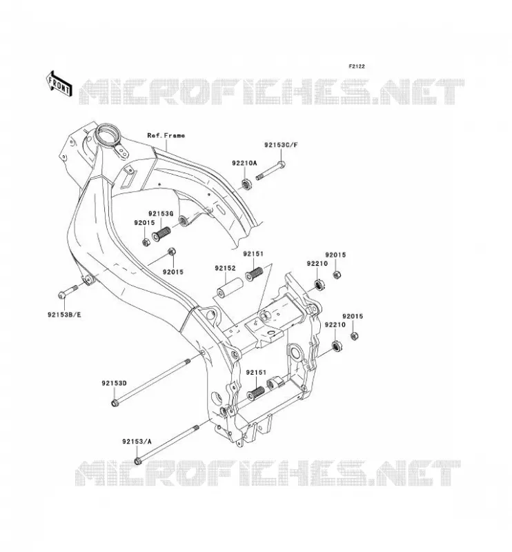 ENGINE MOUNT Kawasaki MOTOS 636 2004 NINJA ZX-6R  ZX636-B2H