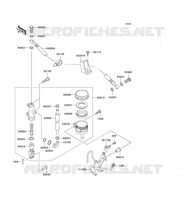 REAR MASTER CYLINDER Kawasaki MOTOS 636 2004 NINJA ZX-6R  ZX636-B2H