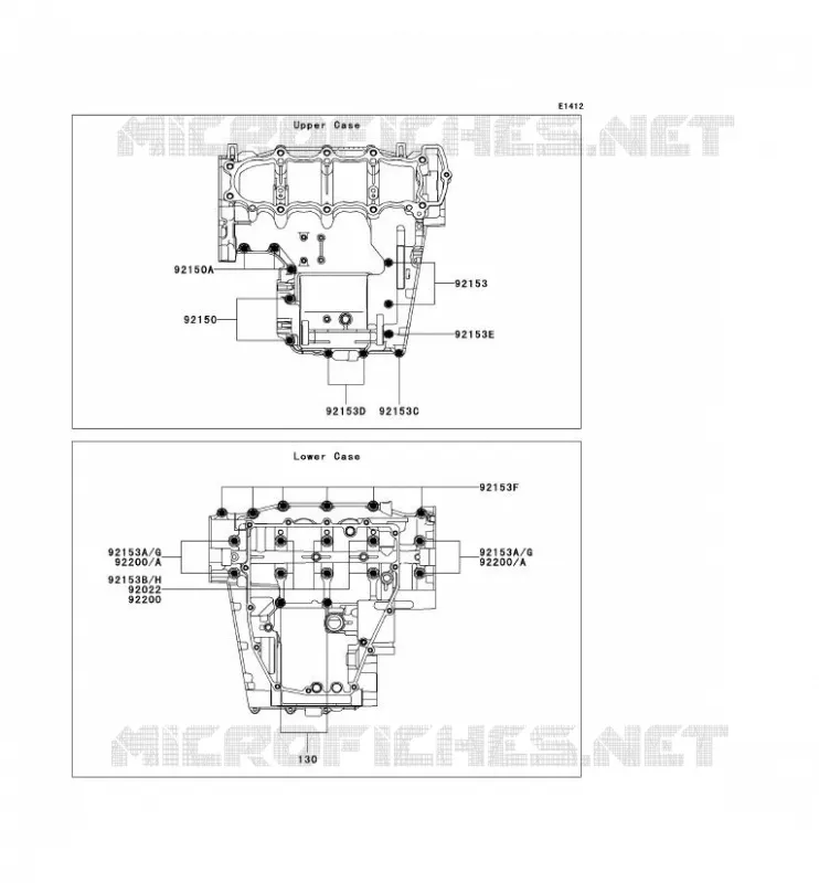 CRANKCASE BOLT Kawasaki MOTOS 636 2004 NINJA ZX-6R  ZX636-B2H