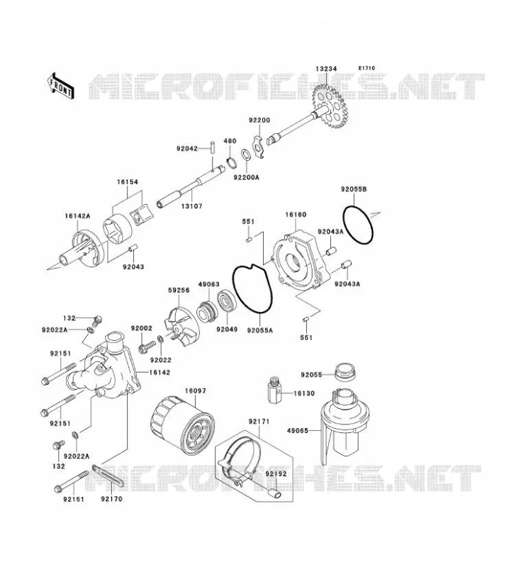 OIL PUMP Kawasaki MOTOS 636 2004 NINJA ZX-6R  ZX636-B2H