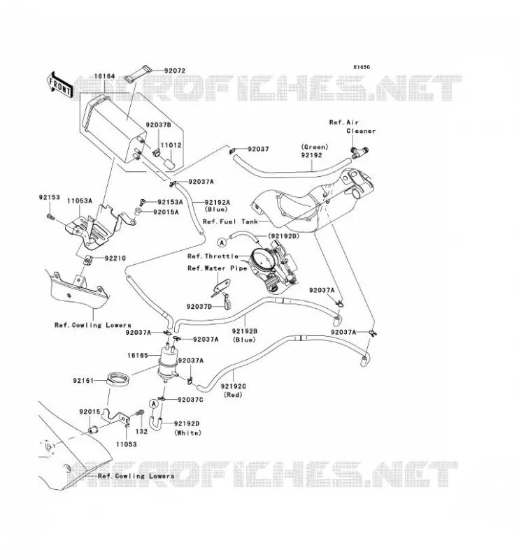 FUEL EVAPORATION SYSTEM(CA) Kawasaki MOTOS 636 2005 NINJA ZX-6R  ZX636-C1