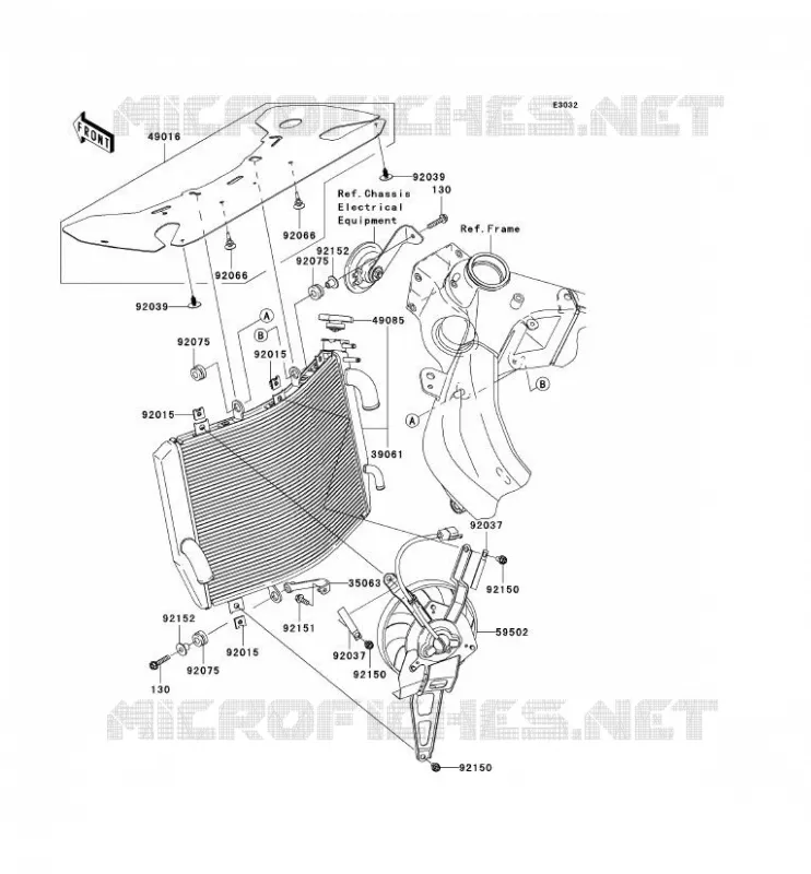 RADIATOR Kawasaki MOTOS 636 2005 NINJA ZX-6R  ZX636-C1