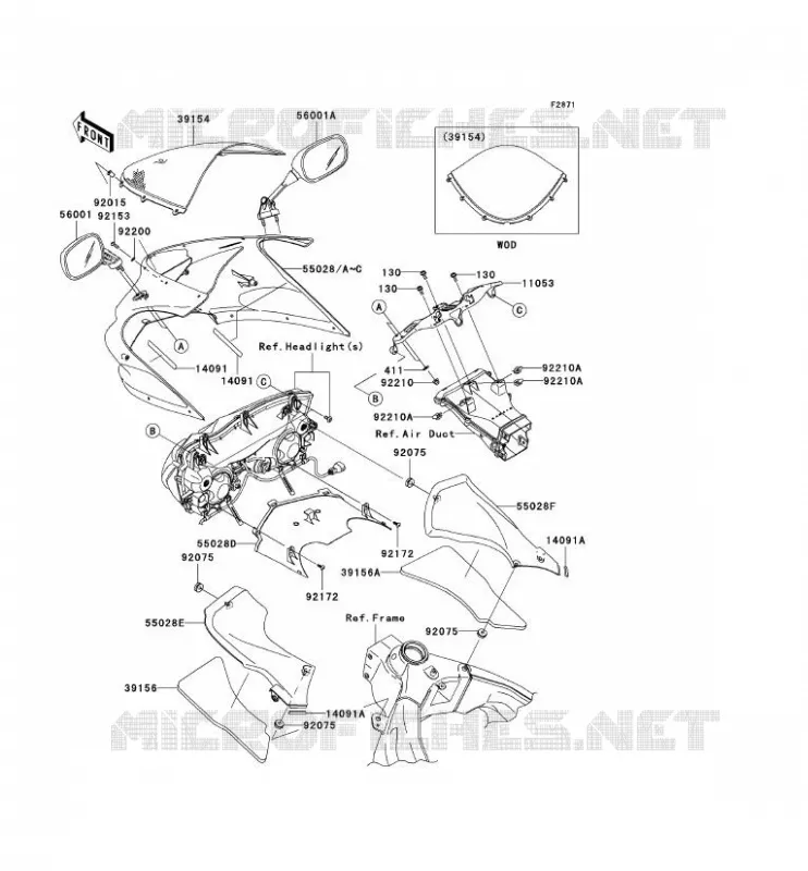 COWLING Kawasaki MOTOS 636 2005 NINJA ZX-6R  ZX636-C1