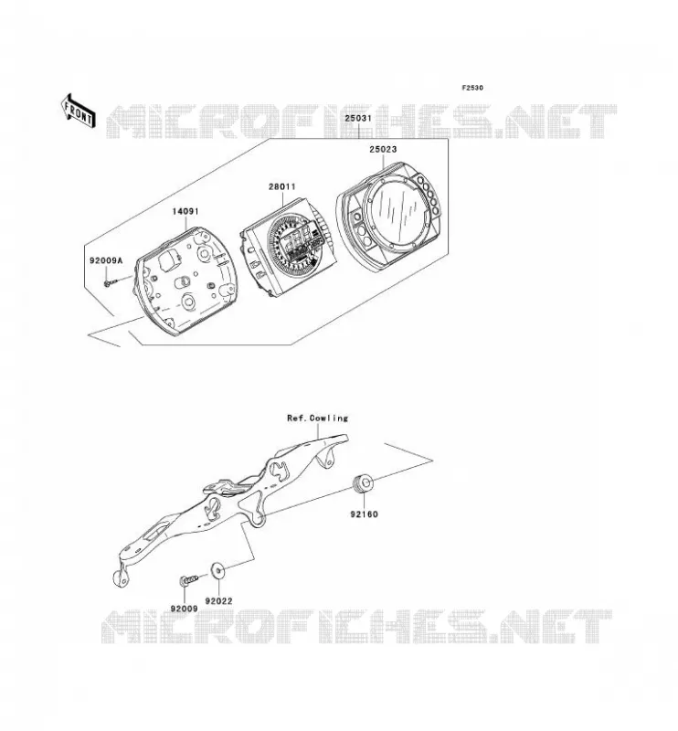 METERS Kawasaki MOTOS 636 2006 NINJA ZX-6R  ZX636C6F