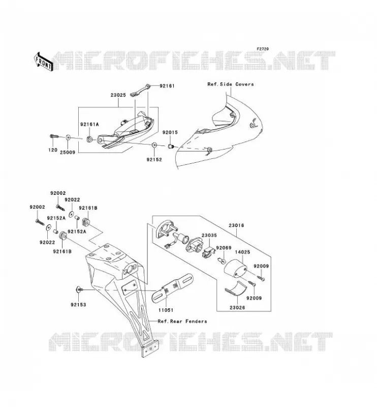 TAILIGHT(S) Kawasaki MOTOS 636 2006 NINJA ZX-6R  ZX636C6F