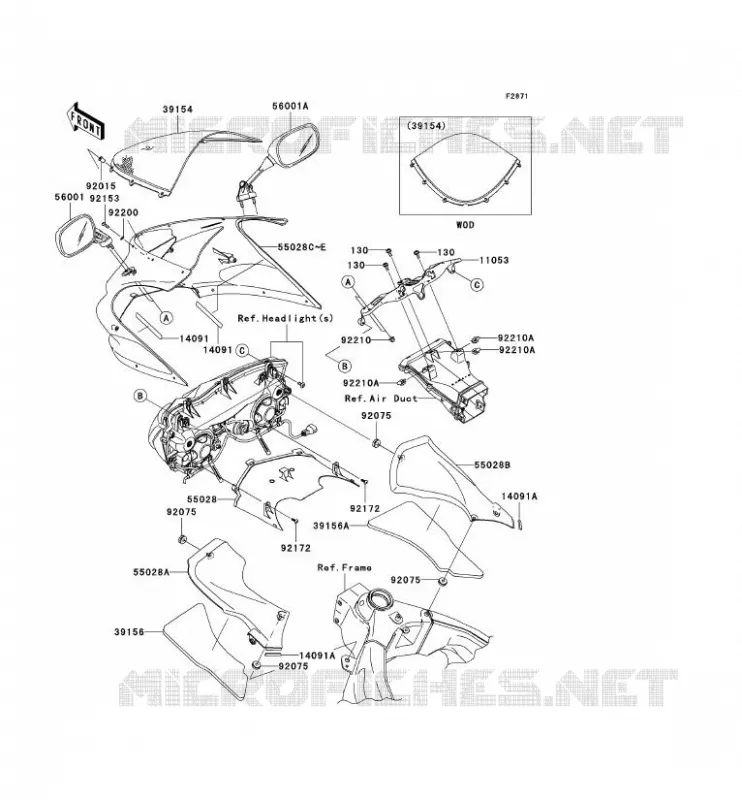 COWLING Kawasaki MOTOS 636 2006 NINJA ZX-6R  ZX636C6F