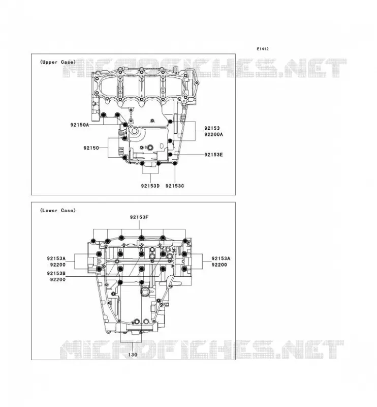 CRANKCASE BOLT Kawasaki MOTOS 636 2006 NINJA ZX-6R  ZX636C6F