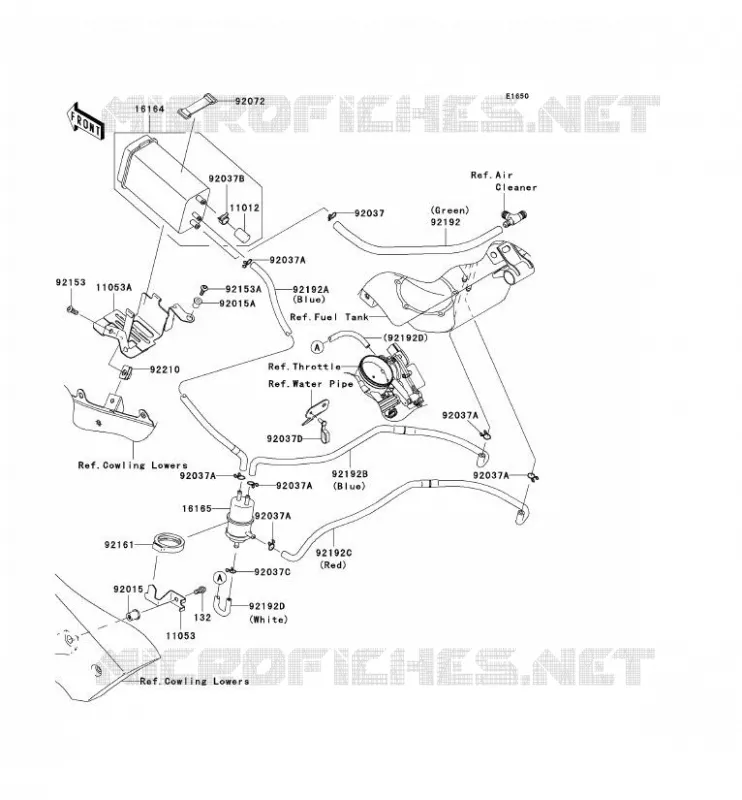 FUEL EVAPORATION SYSTEM(CA) Kawasaki MOTOS 636 2006 NINJA ZX-6R  ZX636C6F