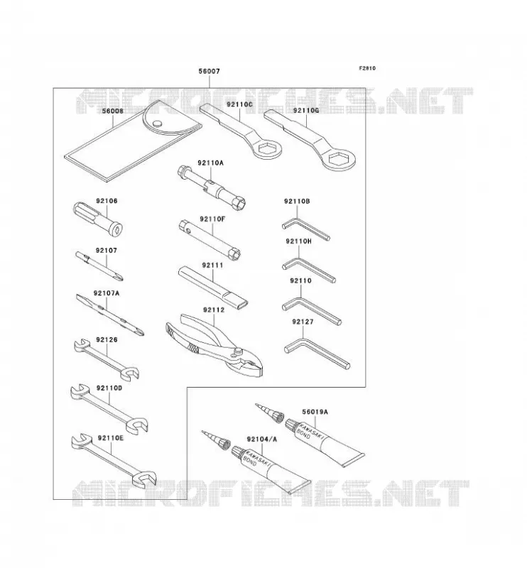 TOOL Kawasaki MOTOS 636 2006 NINJA ZX-6R  ZX636D6F