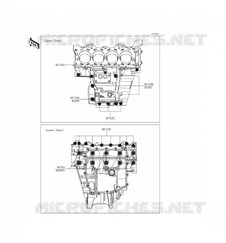 CRANKCASE BOLT Kawasaki MOTOS 636 2013 NINJA ZX-6R  ZX636EDF