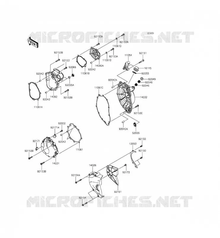 ENGINE COVERS Kawasaki MOTOS 636 2013 NINJA ZX-6R  ZX636EDF