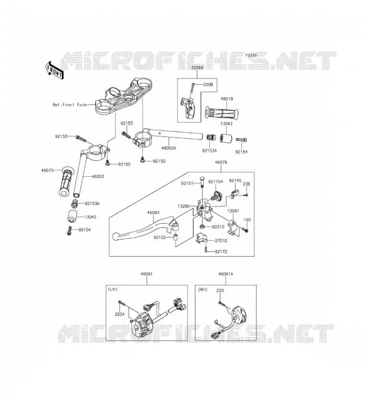 HANDLEBAR Kawasaki MOTOS 636 2013 NINJA ZX-6R  ZX636EDF