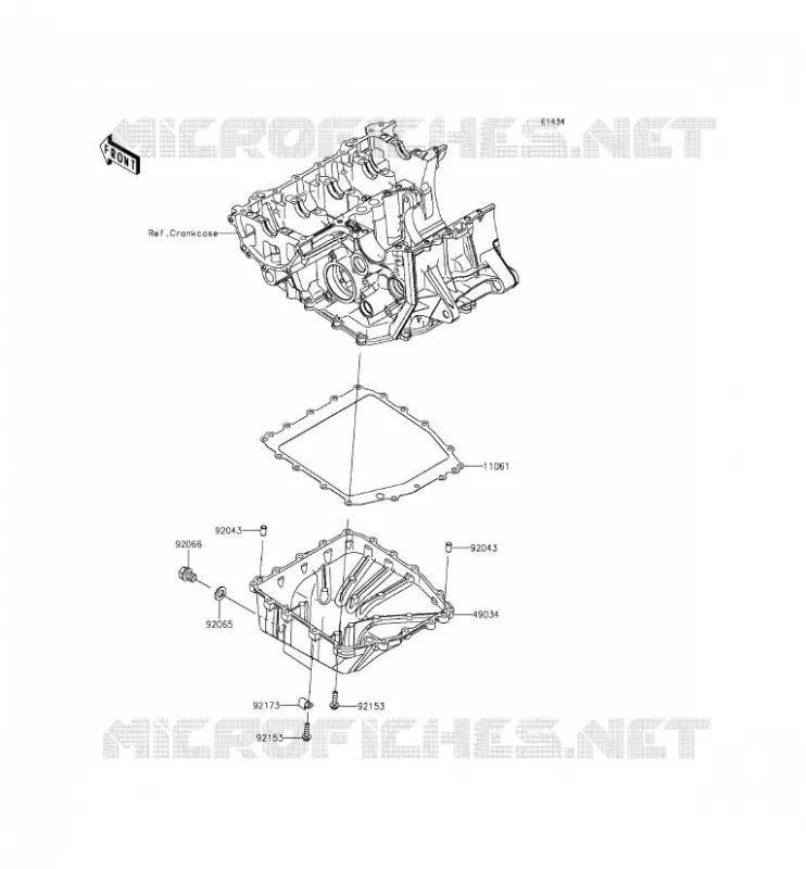 OIL PAN Kawasaki MOTOS 636 2013 NINJA ZX-6R  ZX636EDF