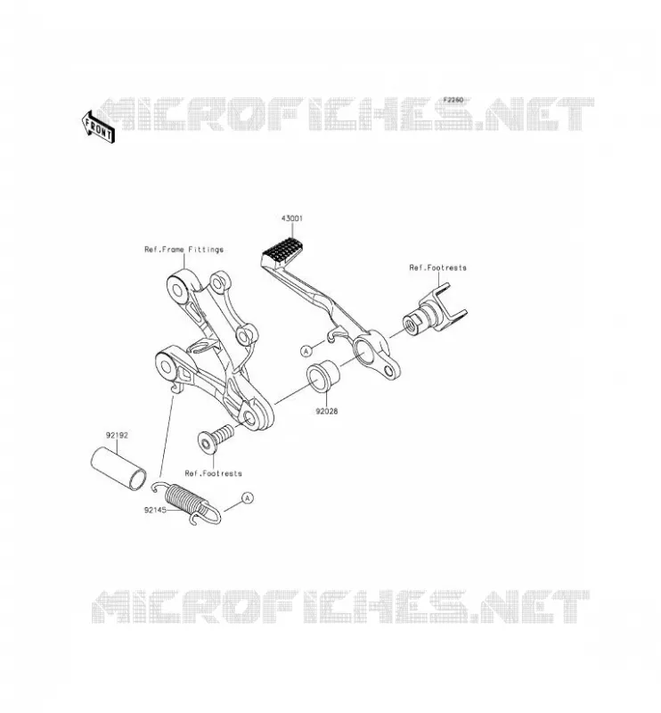 BRAKE PEDAL - TORK LINK Kawasaki MOTOS 636 2013 NINJA ZX-6R  ZX636EDF