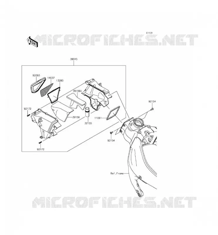 DUCT Kawasaki MOTOS 636 2013 NINJA ZX-6R  ZX636EDF