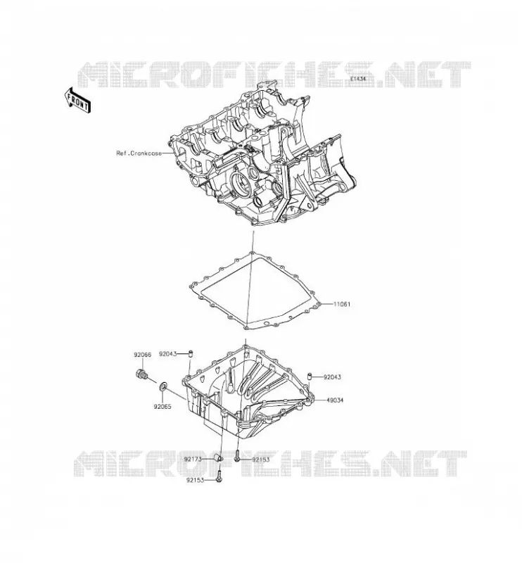 OIL PAN Kawasaki MOTOS 636 2013 NINJA ZX-6R  ZX636EDF
