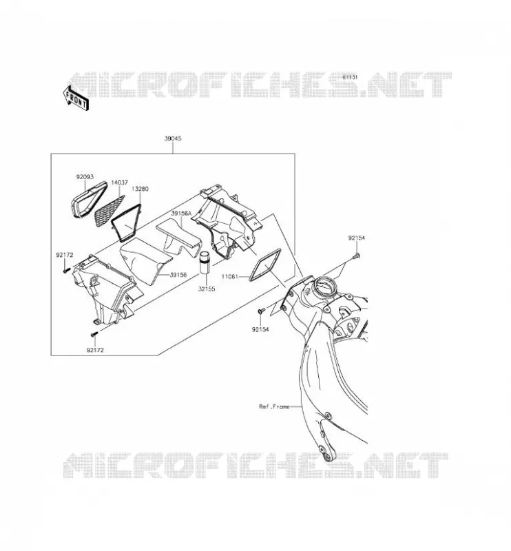 DUCT Kawasaki MOTOS 636 2013 NINJA ZX-6R  ZX636EDF