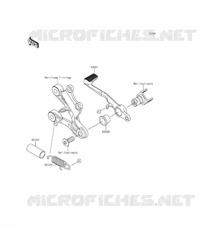 BRAKE PEDAL Kawasaki MOTOS 636 2014 NINJA ZX-6R  ZX636EEF