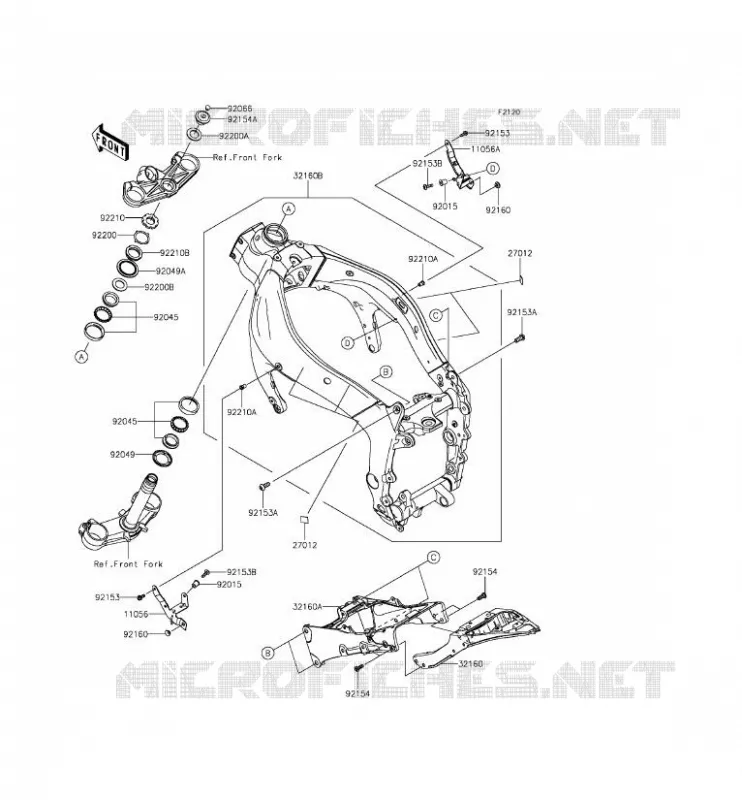 CHASSIS Kawasaki MOTOS 636 2014 NINJA ZX-6R  ZX636EEF